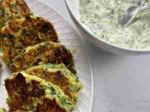 Zucchini & Feta Fritters - Kolokithokeftedes
